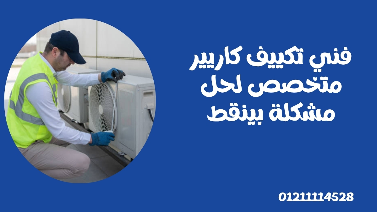 فني تكييف كاريير متخصص لحل مشكلة بينقط