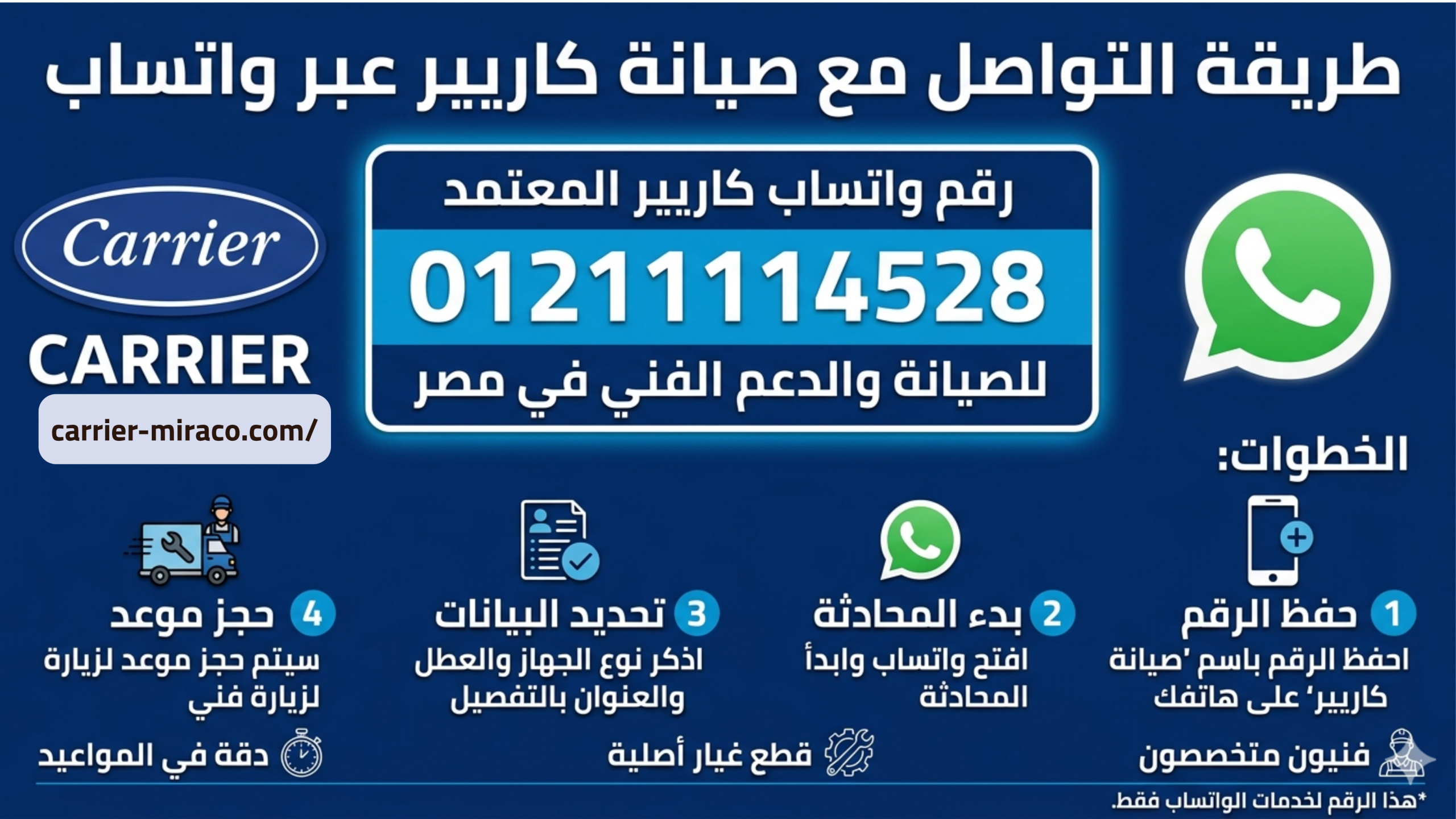 خدمة عملاء كاريير واتساب