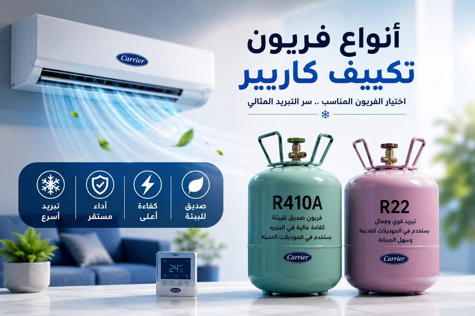 أنواع فريون تكييف كاريير