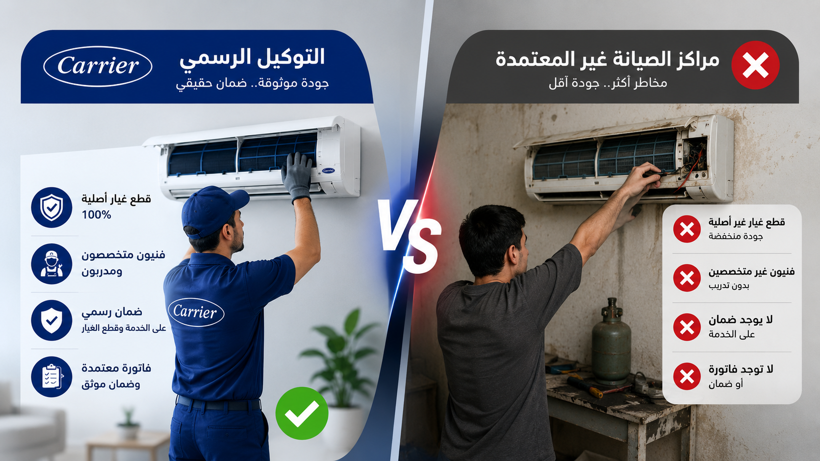 الفرق بين التوكيل الرسمي ومراكز الصيانة غير المعتمدة
